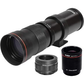 High-Power 420-1600mm f/8.3 Manual Telephoto Zoom Lens for Canon EOS R, EOS R3, EOS R5, EOS R6, EOS R6 II, EOS R7, EOS R8, EOS R10, EOS R50, EOS R100, EOS RP Mirrorless Cameras.