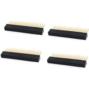 2 x 20 Pin Stacking Header Female Pin Header Compatible with Raspberry Pi (Pack of 4)