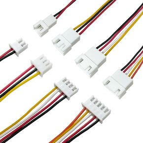 20pcs XH2.54MM 2PIN 3PIN 4PIN 5PIN Double End Female and Male Connector Extension Cord Terminal Connector Electronic Wire Cable 200mm Compatible with JST XH