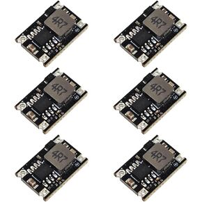 5V Regulator 6pcs Mini Reducer DC 5-30V 12V 24V Buck to 5V Buck Converter Board 1.8A Output Mini360 Small Size Aircraft Model MP1584EN Power Module(5 Volts)