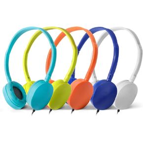 Wholesale Bulk Earphone Earbud Headphones (KHP-05DBlue) 5 Pack Wholesale Headphones for School,Airplane,Hospital,Students,Kids and Adults