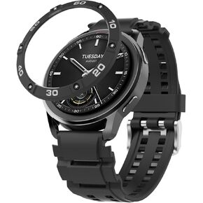2 Packs PC Bumper Case For Xiaomi Watch S3 Anti Scratch Lightweight Shockproof Screen Protector Cover for Xiaomi Watch S3 Smart Watch Case (Black)