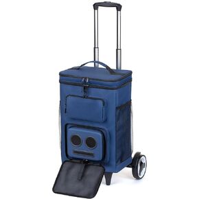 The #1 Rolling Cooler with Speakers on Amazon. 20-Watt Bluetooth Speakers for Parties/Festivals/Boat/Beach/Camping. Rechargeable, Works with iPhone & Android (Blue)