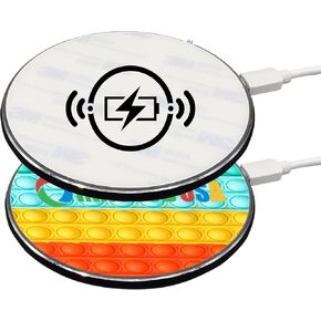 Sublimation Wireless Charger Pad – Blank Wireless Charger for Sublimationand Customization – 10W Sublimation Fast ChargePad Compatible with iPhone, Samsung, QI-Enabled Devices (Pack of 1-Black)