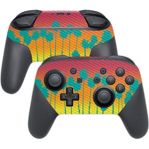 MightySkins Carbon Fiber Skin for Nintendo Switch Pro Controller - Coral Garden | Protective, Durable Textured Carbon Fiber Finish | Easy to Apply, Remove, and Change Styles | Made in The USA