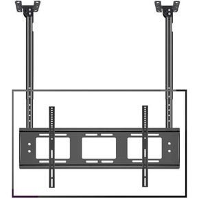 Ceiling TV Mount, Double Pole Hanging TV Bracket Fits 55-86 Inch LED Flat Panel Display, TV Pole Mount Holds Up to 176lbs/80kg