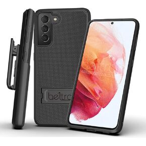 BELTRON Combo Case & Holster for Samsung Galaxy S21 Plus, Slim Protective Full Body Dual Guard Grip Case & Swivel Belt Clip Combo with Kickstand/Card Holder for Galaxy S21+ 5G 6.7 Inch