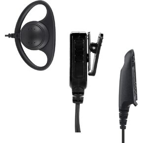 Radio Accessories Ear Piece Mic Ptt Earpiece Microphone Headset Earphone Audífonos for Motorola ht750 ht1250 ht1250ls ht 750 1250 gp328 gp340 MTX 1500 mtx9250 pr860(D Shape)