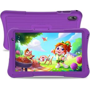 Kids Android Tablet 10 Inch,Toddler Tablets with Parental Control,10.1'' IPS HD Display,Dual Camera,6000mAh,Bluetooyh,Tablets for Kids ages 3-7(Purple)