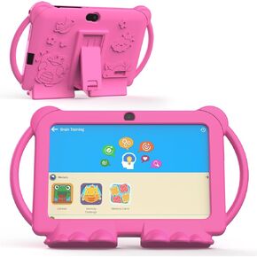 Kids Tablet 7 inch Toddler Tablet Android Tablet for Kids 4GB RAM 32GB ROM Tablets IPS Touch Screen, Iwawa & Parent Control kid Tablet WiFi Dual Camera, Shockproof Case.