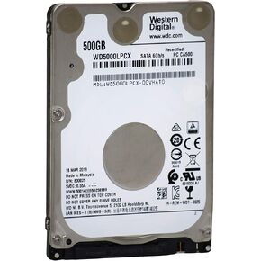 محرك الأقراص الصلبة المحمول WD Blue سعة 500 جيجابايت - 5400 دورة في الدقيقة SATA 6 جيجابايت/ثانية 7.0 ملم 2.5 بوصة - WD5000LPCX (متجدد) in Kuwait