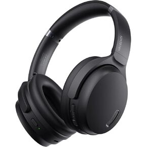 HROEENOI Active Noise Cancelling Wireless Bluetooth Over-Ear Headphones with Long Battery Life - Foldable Design - Ideal for Travel and Airplane - Wired and Wireless - Superior Sound Quality