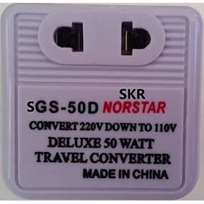 SKR N Star 50 Watt Step Down Converter - International Travel Converter - 220-240 V to 110-120 V
