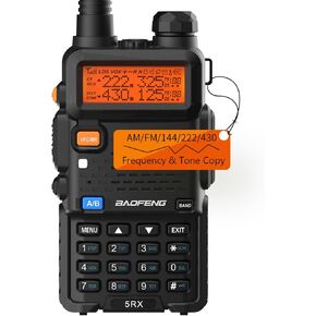 BAOFENG Ham Radio Handheld Tri-Band 5RX Upgraded of UV-5R Long Range Walkie Talkies for Adults Portable Two Way Radio for Camping, Hiking, Trip, Frequency Copy, AirBand, Chirp Compatible