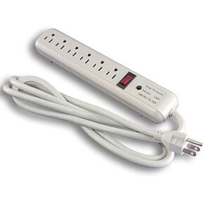 6-Outlet Surge Protected Power Strip - 6ft Cord