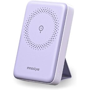 بنك طاقة لاسلكي مغناطيسي، شاحن محمول مغناطيسي بقدرة 10000 مللي أمبير في الساعة مع حامل قابل للطي لسلسلة iPhone 15/14/13/12، شحن سريع PD 20 وات مع كابل USB-C in Kuwait