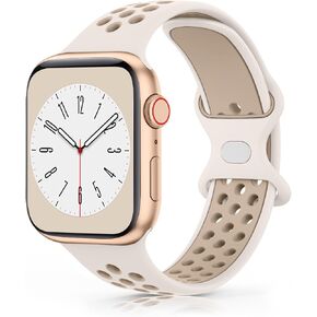 Vancle Silicone Bands Compatible with Apple Watch Band 38mm 40mm 41mm 42mm 44mm 45mm 49mm, Soft Breathable Waterproof Wristbands Straps for iWatch Series Ultra 2 Ultra 9 8 7 6 5 4 3 2 1 SE Women Men in Saudi Arabia