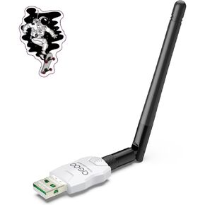 Class 1 Long Range Bluetooth Adapter for PC, QGOO USB Bluetooth Adapter for PC 5.3+EDR, Bluetooth Dongle Bluetooth Receiver Support Windows10/8.1/8/7（white-068）