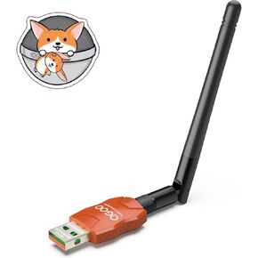 Class 1 Long Range Bluetooth Adapter for PC, QGOO USB Bluetooth Adapter for PC 5.3+EDR, Bluetooth Dongle Bluetooth Receiver Support Windows10/8.1/8/7（orange-157）