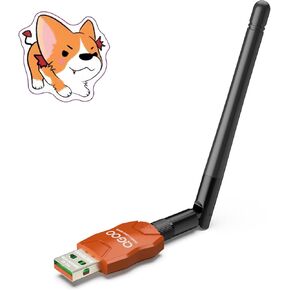 Class 1 Long Range Bluetooth Adapter for PC, QGOO USB Bluetooth Adapter for PC 5.3+EDR, Bluetooth Dongle Bluetooth Receiver Support Windows10/8.1/8/7（orange-150）