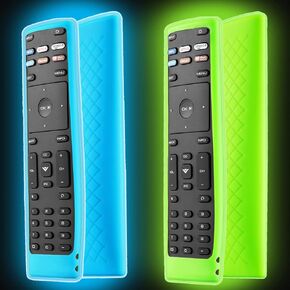 2 Pack Remote case for Vizio TV Controller, Silicone Remote Cover for Vizio XRT136 LCD LED TV Remote Controller, Smart TV Remote Skin Sleeve Glow in The Dark