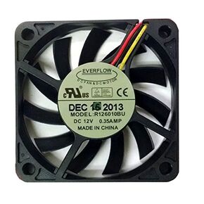 Everflow 12V DC 3 Pin Fans (60x10mm, Ultra High Speed)