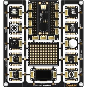 GeeekPi DeskPi PicoMate for Raspberry Pi Pico/Pico W, Learning Electronics and Programming Platform Based on Raspberry Pi Pico/Pico W, with 12 Detachable Modules