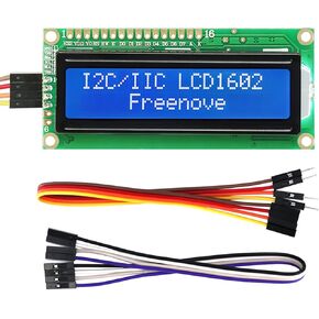 FREENOVE I2C LCD 1602 Module, New Type IIC TWI Serial 16x2 Display, Compatible with Arduino Raspberry Pi Pico ESP32 ESP8266