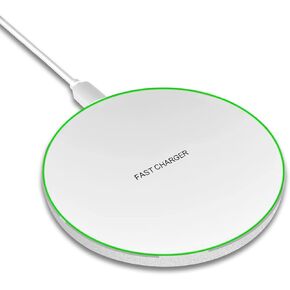 Fast Wireless Charger, 15W Max Wireless Charging Pad Compatible with iPhone 14/14 Plus/14 Pro/14 Pro Max/13/12/11/X/8,AirPods; Wansurs Wireless Charge Mat (White)