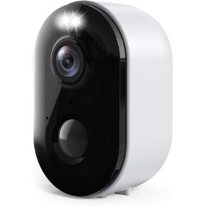 Security Cameras Wireless Outdoor, Battery Powered 2K Color Night Vision, WiFi Cameras for Home Security, AI Motion Detection,Spotlight Siren Alarm,SD/Cloud Storage (White-2)