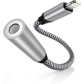 [Apple MFi Certified] Lightning to 3.5mm Aux Adapter for iPhone, Pad, and iPod - High-Fidelity Headphone Jack Adapter- Lightening Dongle for iPhone 14 13 12 11 Pro Max/Pro/Plus