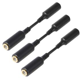 3-Pack AUX Headphone Connector 3.5mm TRRS Female to Female Stereo Coupler Extender Audio Jack Adapter Wire Plug Connector for iPhone iPod iPad, Smartphone Tablet, Home Car Speaker System (3 INCH)