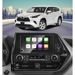 for 2023 2024 Toyota Highlander L/LE/XLE/XSE/Hybrid 8 Inch Tempered Glass Screen Protector 9H Hardness Anti-Fingerprint Anti-Glare Accessories LCD Touchscreen (Not for 2020-2022 Highlander)