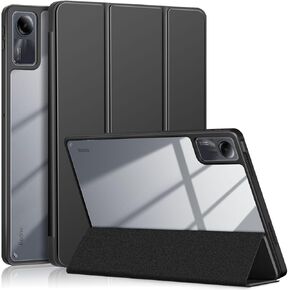 Gylint Case for Xiaomi Redmi Pad SE 11'' 2023, Hybrid Slim Case Cover [Built-in Pencil Holder] Shockproof Cover with Clear Transparent Back Shell for Xiaomi Redmi Pad SE Black