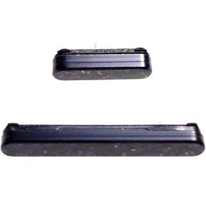 2X Power Volume Button Outer Side Keys Replacement Compatible with Samsung S22/S22+ plus (Black)