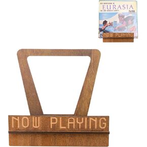 Now Playing Vinyl Record Stand Record Display for Music Lovers Record Display Stand Holds up to 5 LP Vinyl Records Turntable Vinyl Accessories Gift Ideas, Brown