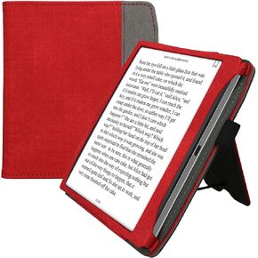 kwmobile Cover Compatible with Pocketbook Era/Era Color Cover - Faux Leather/Suede Case with Stand - Dark Blue/Grey