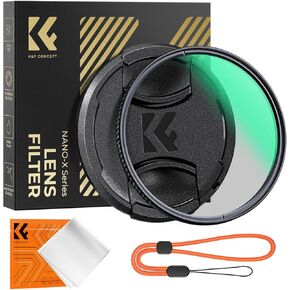 K&F Concept 77mm Circular Polarizer Lens Filter with Filter Cap Cleaning Cloth Optical Glass Ultra Slim Polarizing CPL Filter with 28 Multi-Layer Coatings for Camera Lenses (Nano-X Series)