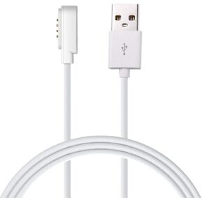 DOCA Charging Cable for Smart Watch, 4 Pins Magnetic Adsorption USB Charger Cable for Bluetooth Smart Watches: GT88, GT68, KW08, KW18, KW88, KW98, KW99, KW28, FS08, GV68,KW06 and More (4 Pin)