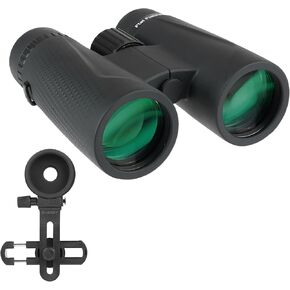 مناظير SVBONY SA205 للبالغين، مناظير حقلية مسطحة 10x42، مناظير زجاجية ED مع محول هاتف مطور، مناظير مقاومة للماء مع حزام لمشاهدة الطيور in Kuwait