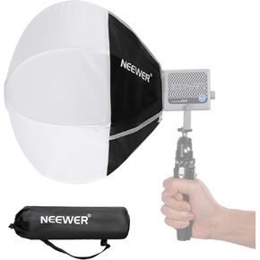 NEEWER 12"/30cm Lantern Softbox for HS60B LED Video Light, Quick Release 360° Omnidirectional Light Diffuser Mini Softbox with Diffuser/Bag for Photo Video Live Stream Portrait Product Shots, NS7L