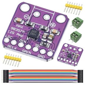 2 Pcs MAX98357 I2S Class D Audio Amplifier Module Breakout Interface DAC Decoder Board for Arduino with Dupont Cable