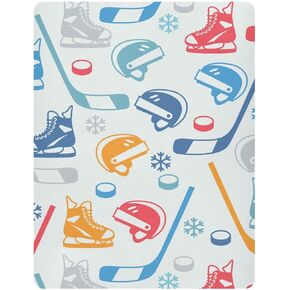 Sports Hockey Fitted Crib Sheet for Boys Girls Baby Crib Sheet Crib Mattress Sheet Mini Crib Sheets Fitted for Infant Baby,52 X 28 in