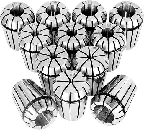 14 قطعة ER20 مجموعة أسطوانة معدنية، 1/16 بوصة، 3/32 بوصة، 1/8 بوصة، 5/32 بوصة، 3/16 بوصة، 7/32 بوصة، 1/4 بوصة، 9/32 بوصة، 5/16 بوصة ، 11/32 بوصة، 3/8 بوصة، 13/32 بوصة، 7/16 بوصة، 1/2 بوصة أطواق نقش العمل لأداة مخرطة الطحن باستخدام الحاسب الآلي، ظرف كوليت  in Kuwait