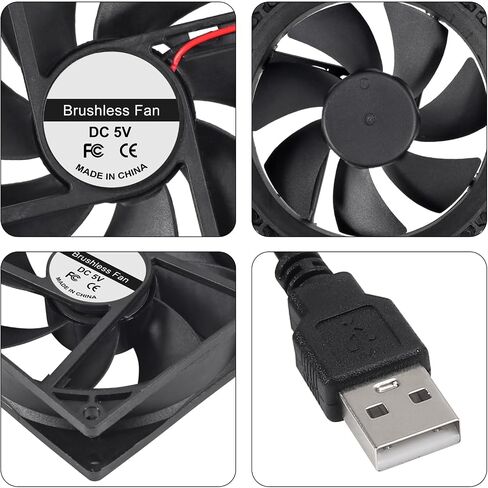4pcs 6015 Fan 60x60x15mm DC 5V 60mmx15mm Brushless Fan Replacement Ball Bearing 60mm Fan for DIY PC Computer Case Cooling Fan - USB in Kuwait