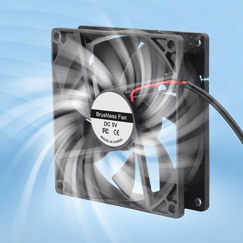 2PCS 12025 Fan 120x120x25mm DC 5V 120mm x 25mm USB Brushless Cooling PC Fan, Replacement Ball Bearing 120mm Fan for Cooling DIY PC Computer Case Fan - USB in Kuwait