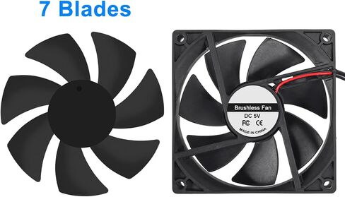 2PCS 12025 Fan 120x120x25mm DC 5V 120mm x 25mm USB Brushless Cooling PC Fan, Replacement Ball Bearing 120mm Fan for Cooling DIY PC Computer Case Fan - USB in Kuwait