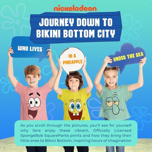 تي شيرت برسومات سبونج بوب سكوير بانتس (مجموعات) ملابس باتريك ستار سكويدوارد بلانكتون غاري للأطفال الصغار/أعياد الميلاد للأطفال in Kuwait