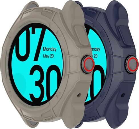 Chofit Intended for Ticwatch Pro 5 Case Ultra-Thin TPU Rugged Bumper Frame Durable Protective Shell for Ticwatch Pro 5 Cover Case Smartwatch Accessories (Black&Black) in Kuwait