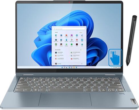 كمبيوتر محمول Lenovo Flex 7i Home & Business 2 في 1 (Intel i7-1355U 10-Core، ذاكرة الوصول العشوائي 16 جيجابايت، 2 تيرابايت PCIe SSD، Intel Iris Xe، 14.0 بوصة 60 هرتز لمس 2240x1400، Win 11 Pro) مع MS 365 Personal، Dockztorm Hub in Saudi Arabia